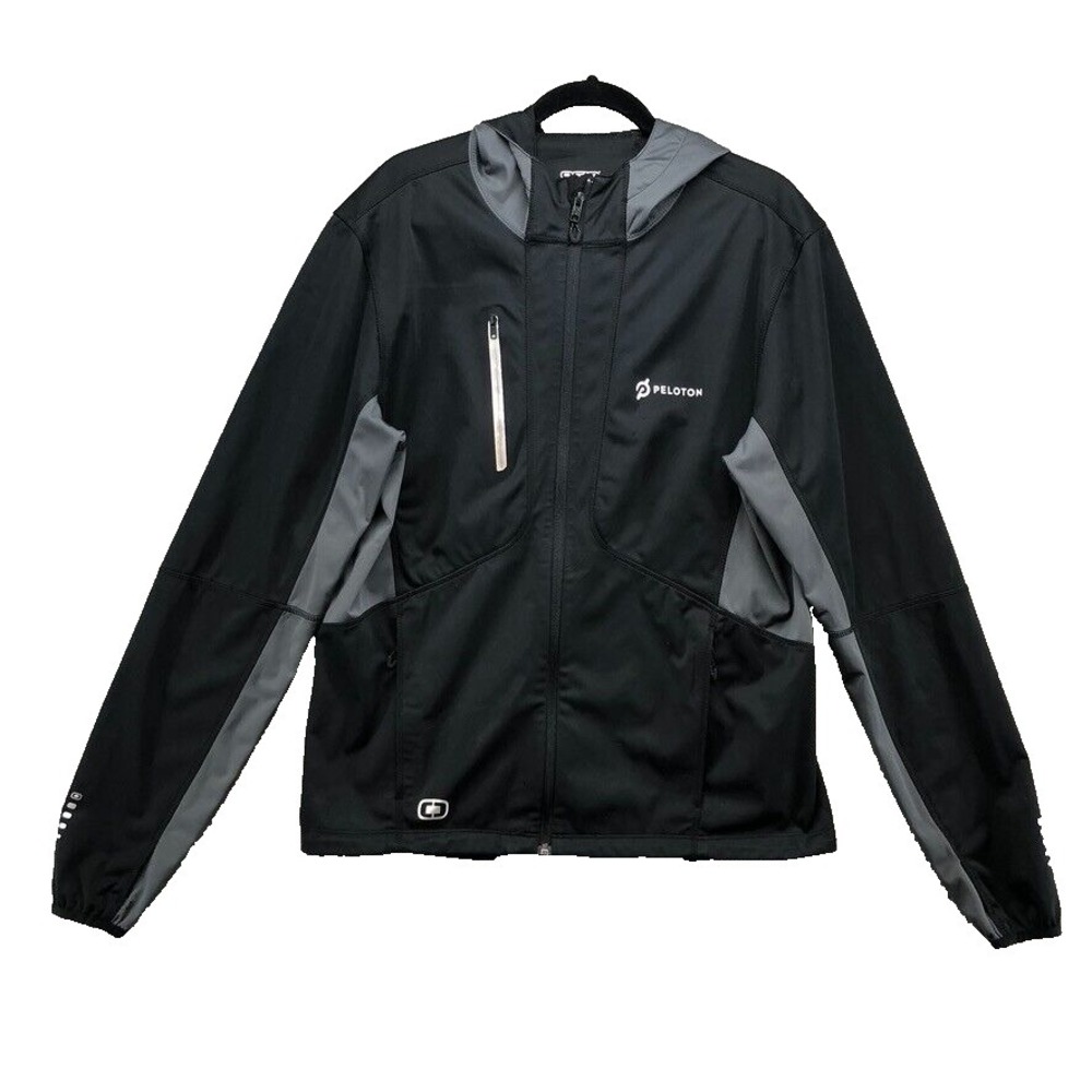 Peloton Ogio Endurance Full Zip Windbreaker Jacket‎ Mens Medium Biking Cycling